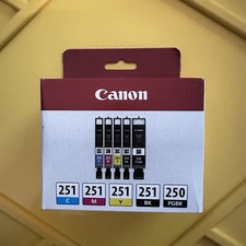 Canon PGI-250 CLI-251 Multicolor Ink Cartridges Combo 5 Pack - Brand New Sealed