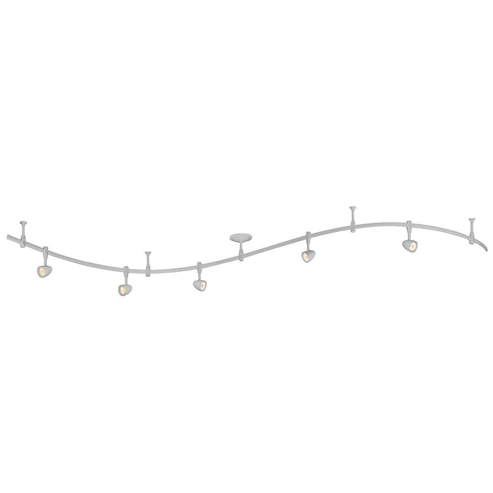 8 Foot White Track Lighting System - Surface Mount Contemporary Design