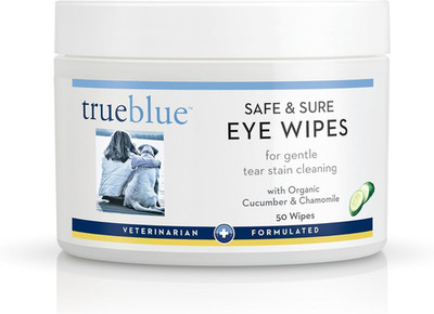 Cucumber & Chamomile Safe and Sure Dog Eye Wipes   Pre-Moistened Textured Pads f