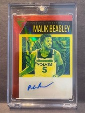 2019-20 Panini Chronicles - Flux Auto Malik Beasley #FA-MBE Red (AU)
