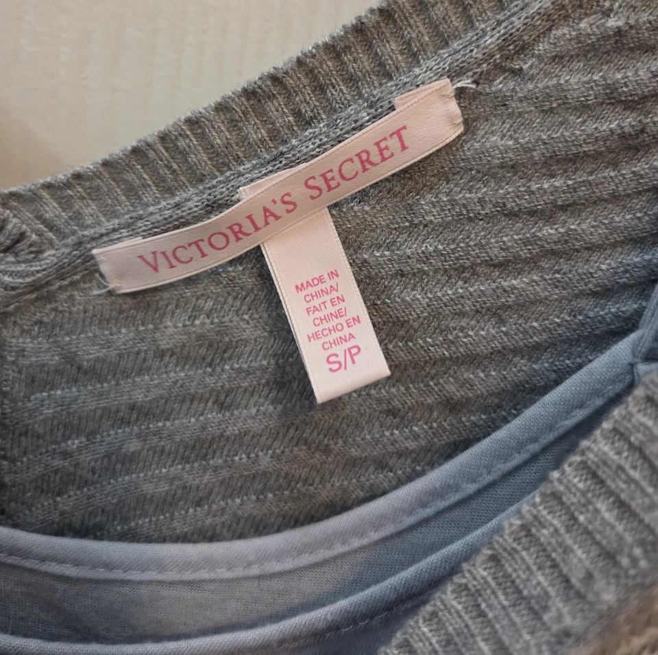 Victoria's Secret Women's Dress Gray Cotton Cashmere Long Sleeve Lined S Small - Image 3 of 4