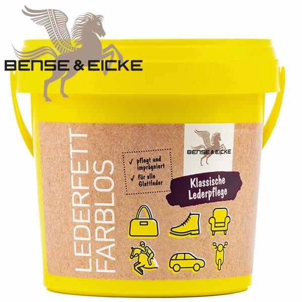 Lederfett 1000 Ml B&E Farblos Lederpflege FüR Leder Schuhe Trensen-image