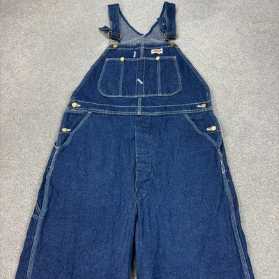 Dickies Latzhose Erwachsene 36x28 blau Overall Denim Latz Workwear Carpenter Herren*