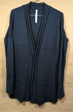 Lululemon Women Sz 4 Sit In Lotus Wrap Cardigan Sweater Navy Merino Wool Duster