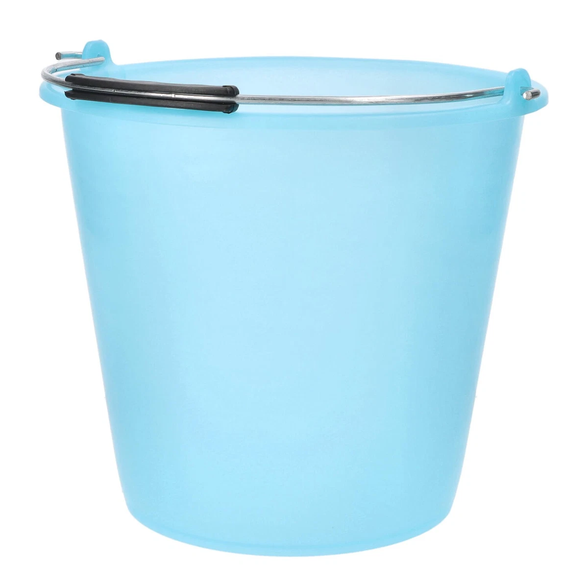 La Briantina Secchio in Plastica con Becco Versatore, Manico in Ferro Zincato, Blu, Capacità 10 Litri