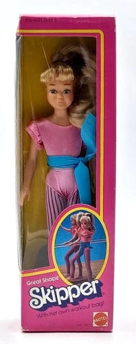 Vintage 1983 Great Shape Workout Skipper Barbie Doll / Mattel 7417, NrfB