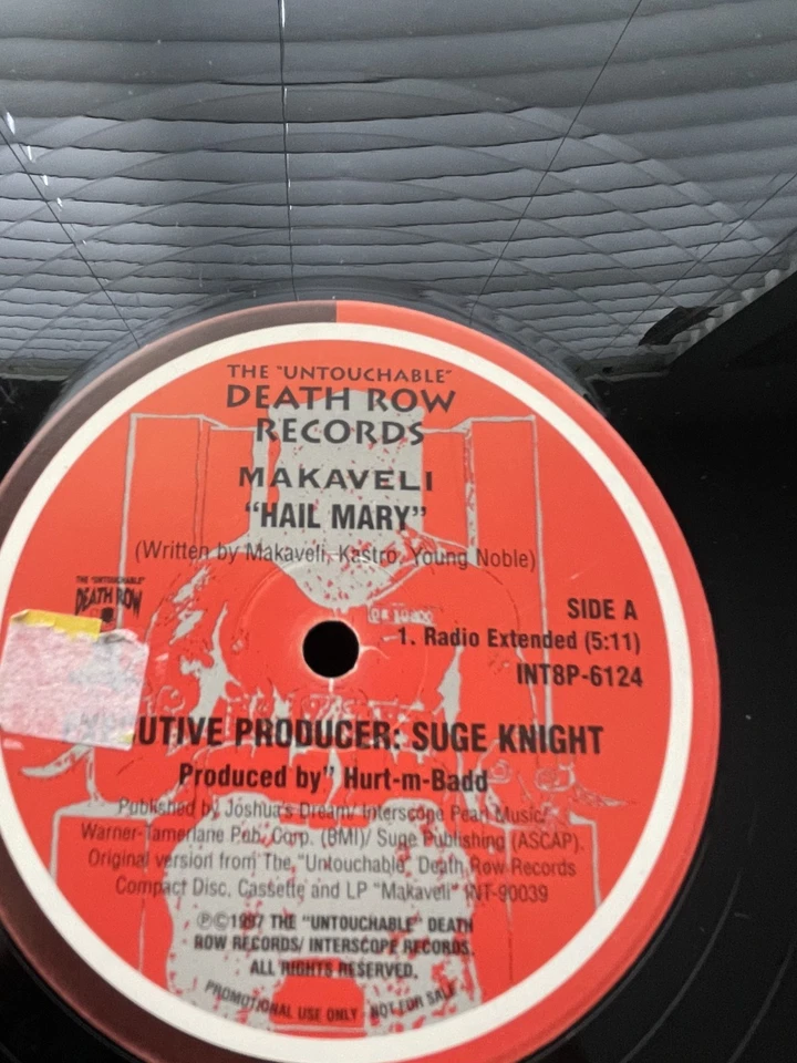 2Pac aka Makaveli - Hail Mary OG 1996 Press 12" Promo 12" In OG Cover VG+/VG - Image 2 of 3