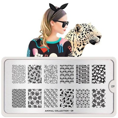 MoYou-London Animal Collection 09 Nail Stamp Plate Rabbit Turtle Cat Squirrel