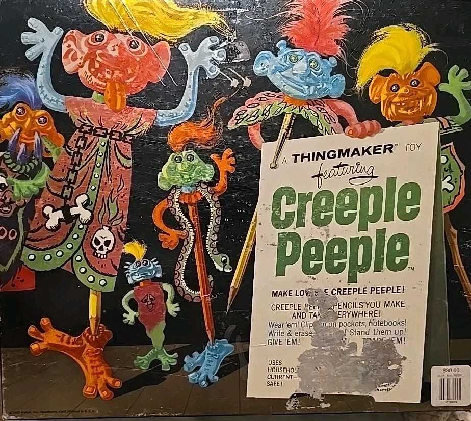 1964 Mattel Creeple Peeple ThingMaker Pencil People Mold Creator