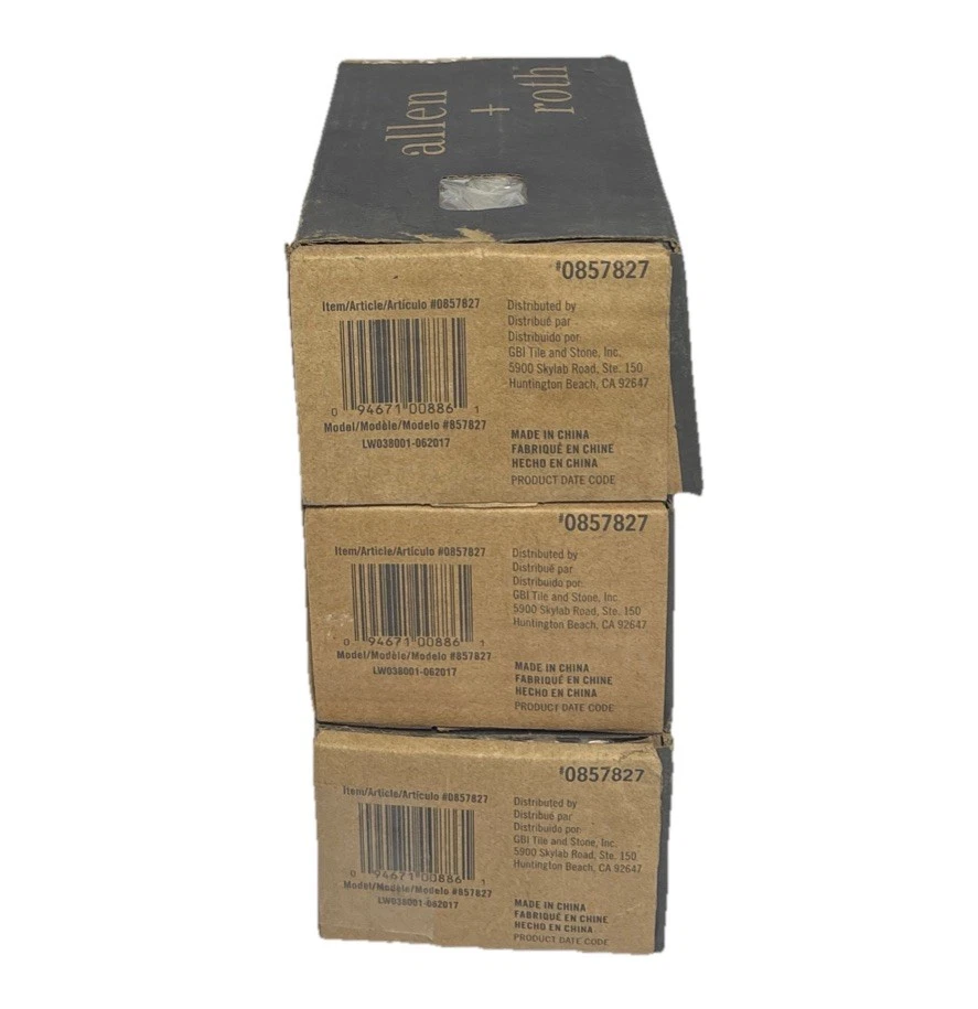 Allen + Roth Paquete de 12 Azulejos Semi Redondos Cerámica Carbón 0857827 1,2 x 6 en 3 Cajas Foto 3 de 4