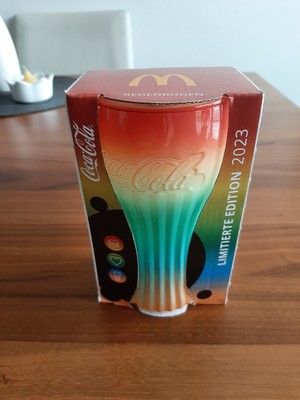 Coca Cola Glas Mc Donalds  - Limitierte Edition Selten 2023 - REGENBOGEN OVP NEU