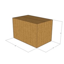 150 14x9x9 Kraft Brown Corrugated Shipping Boxes 32 ECT Single-Wall New