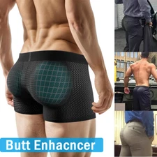 Men Padded Boxers Shorts Buttock Enhancer Shapewear Butt Lifter Bum Pants Shaper