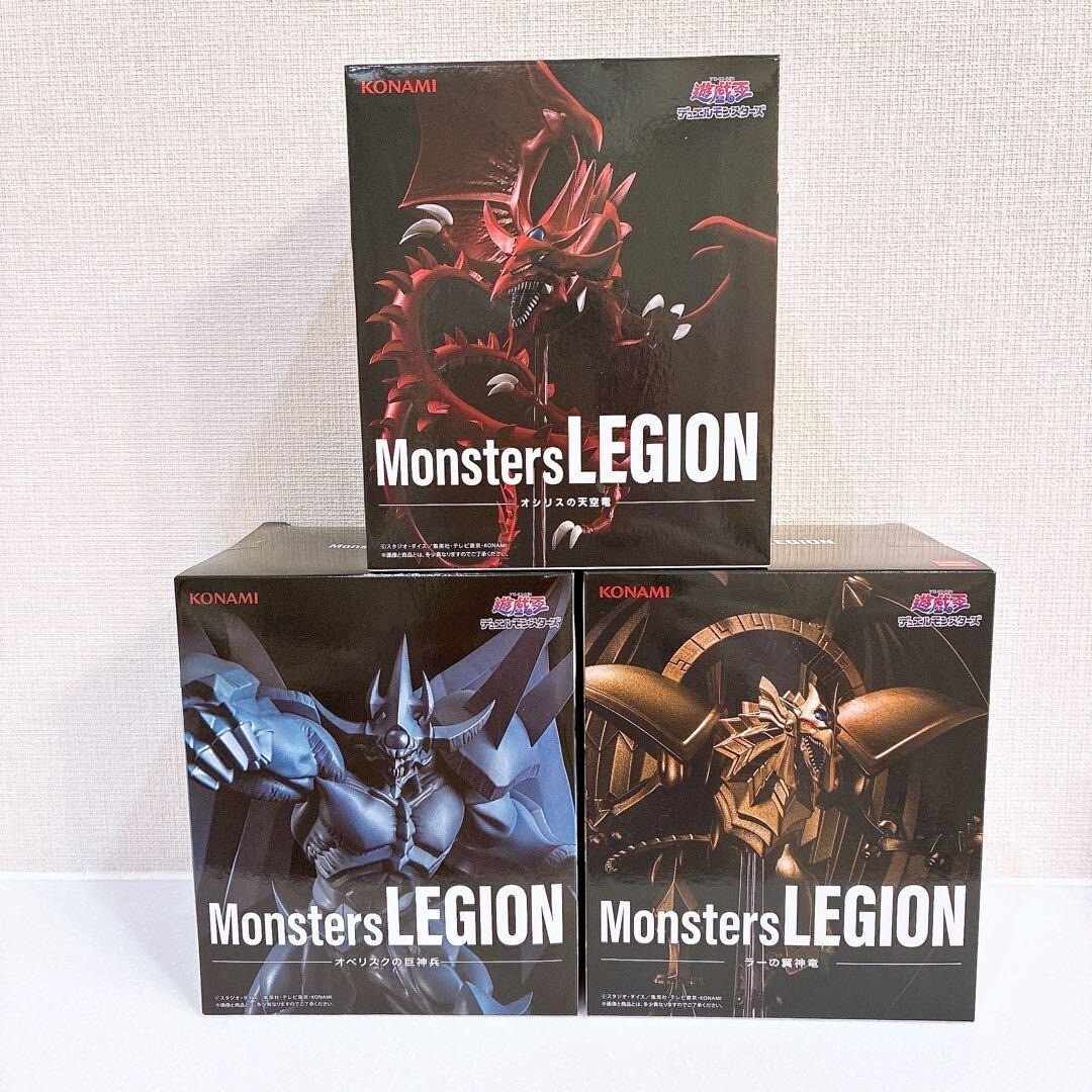 Yu-Gi-Oh! Series Monsters LEGION Slifer Obelisk Ra PVC Figure SET