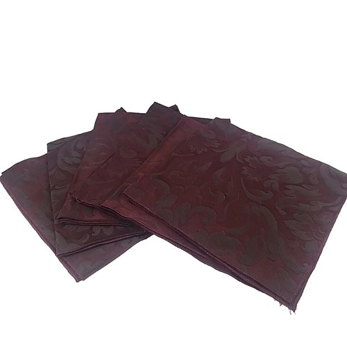 Lot of 6 Cloth Napkins Decoupage Dining Baroque Red And Antique Gold 20" X 20"