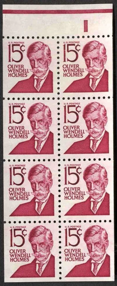 1967 Oliver Wendell Holmes BK117A (3 Sc 1288Bc) tagged mint booklet - Image 2 of 2