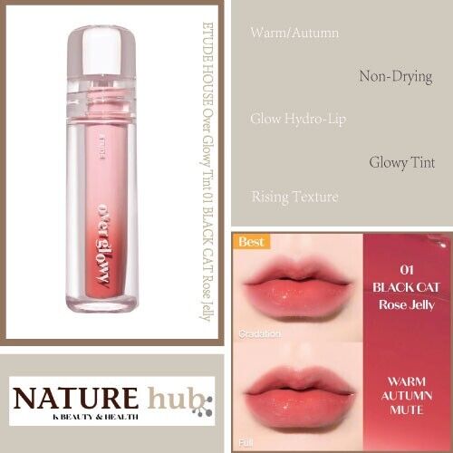 ETUDE HOUSE Over Glowy Tint 01 BLACK CAT Rose Jelly 3g - Bild 1 von 9