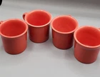 FiestaWare Coffee Cups Mugs Ring Handle Homer Laughlin HLC USA  - Set of 4