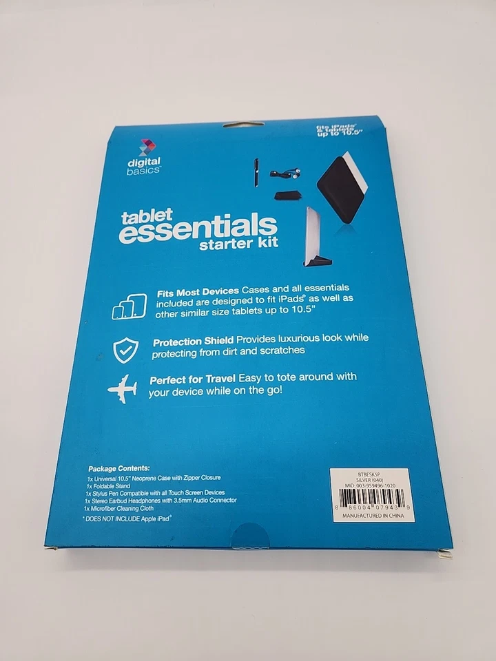 Digital Basics Tablet Essentials Starter Kit for 10.5" Tablets/iPad NEW SILVER - Image 2 of 2
