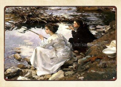 Two Girls Fishing, 1912 John Singer Sargent (American, born in Italy, 1856 1925)