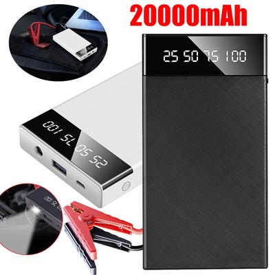 Car Jump Starter Slim 20000mAh Portable Engine Battery Jumper Charger Power Bank