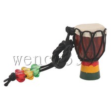 Djembe Drum Necklace Wood Classic Mini Instrument Jewelry for Music Lovers Gift