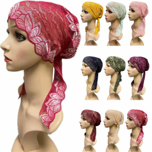 DJC Chemo Headwear Beanie – Super Soft Stretch Turban Hat For Women, Alopecia & Cancer Patients (Black Floral)