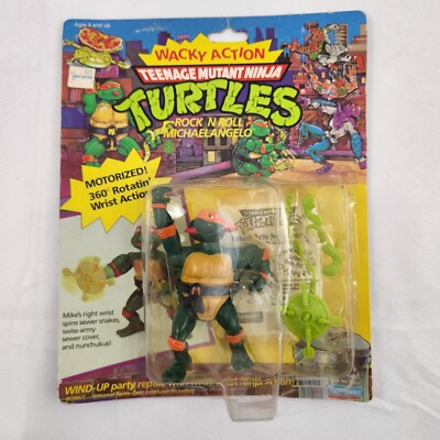 1989 Rock N Roll Michaelangelo Wrist TMNT Teenage Mutant Ninja Turtles Playmates