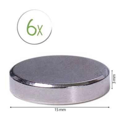 banjado Neodym Magnete 15x3mm N35 für Glasmagnettafel Whiteboard Magnetwand