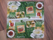 4 anciennes SERVIETTES DE TABLE EN PAPIER / fête / découpage / artisanat /TEA TIME