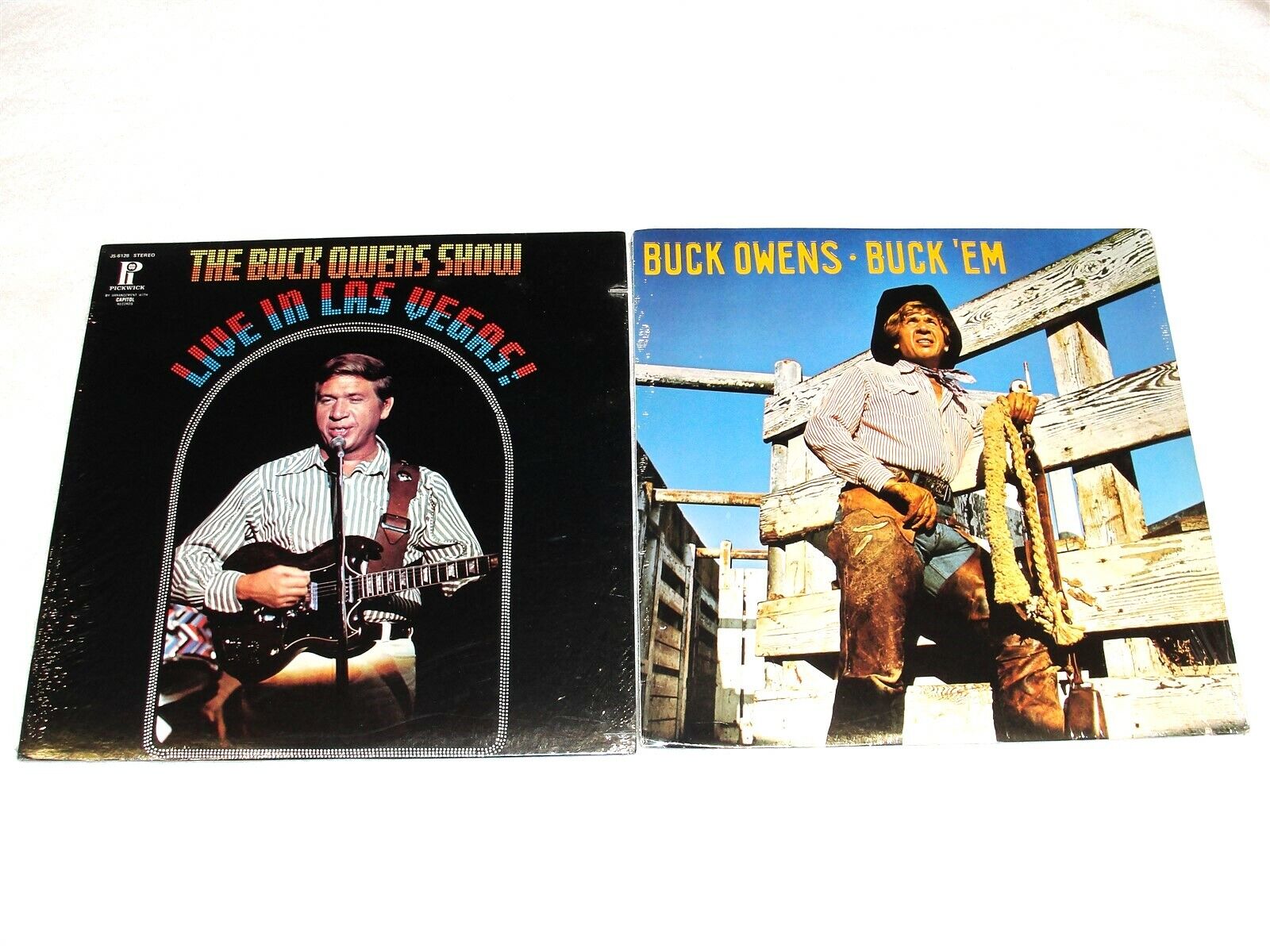 (2) SEALED LP's - Buck Owens "Buck 'Em" , "Buck Owens Show-Live in Las Vegas"