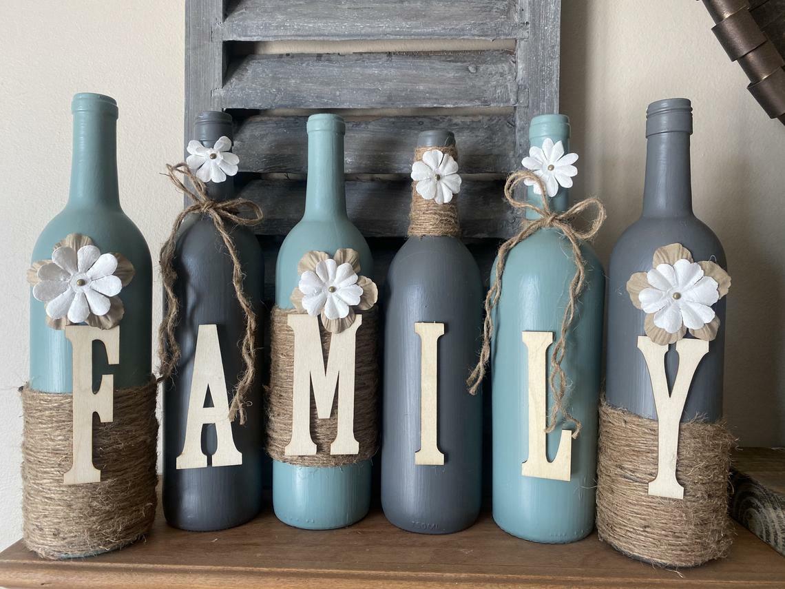 Bottiglie Decorative Design Retrò - Arredo Vintage Shabby Chic Casa