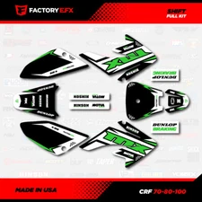 Black & Green Shift Racing Graphics kit Fits 04-10 Honda Crf100 CRF 100 Decal