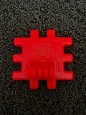 VINTAGE LITTLE TIKES WEE WAFFLE BLOCK RED SPACE ENGINE REPLACEMENT BLOCK 4”