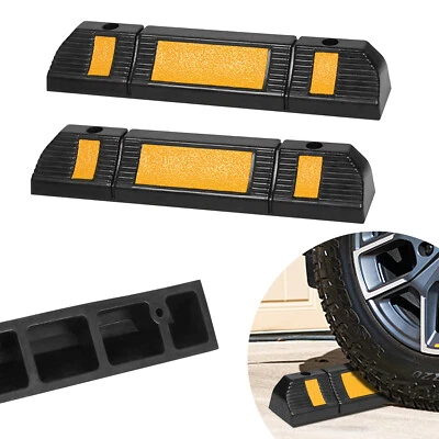 CEEDIR Garagen Stopper Radstopper Parkstopper 60cm Einparkhilfe Reifenstopper aus Gummi