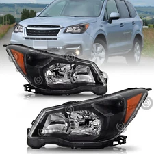 For 2014 2015 2016 Subaru Forester Halogen Headlight Assembly Headlamp L+R 04-16