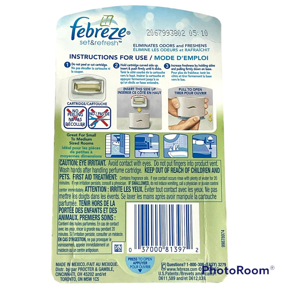 Febreze Set & Refresh Air Freshener 2 Refills Pack For Small Spaces GAIN Scent - Image 2 of 2