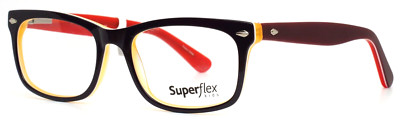 SUPERFLEX SFK-144 C.1 Purple Orange Red Girls Kids Eyeglasses 48-17-130 B:34