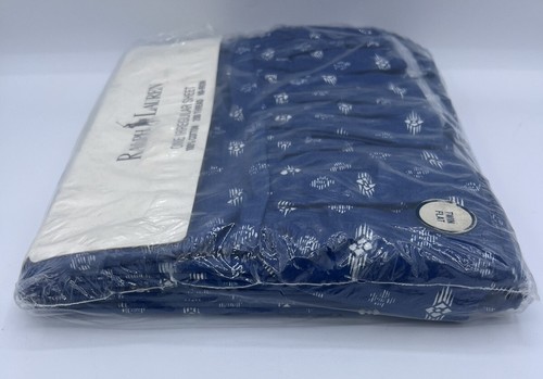 Ralph Lauren SHELLEY BLUE Twin Ruffled Flat Sheet-Blue &White-RARE NIP IRREGULAR - Picture 9 of 10