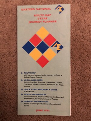 Eastern National - Essex Streckenkarte Juni 1994