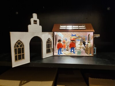 Puppenhaus Bekleidungsgeschäft Dollhouse Clothes Store + 2 Playmobil