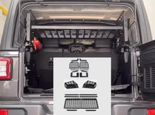Car Rear Trunk Molle Storage Panel Organizer Kit For Jeep Wrangler JL 2018-2023