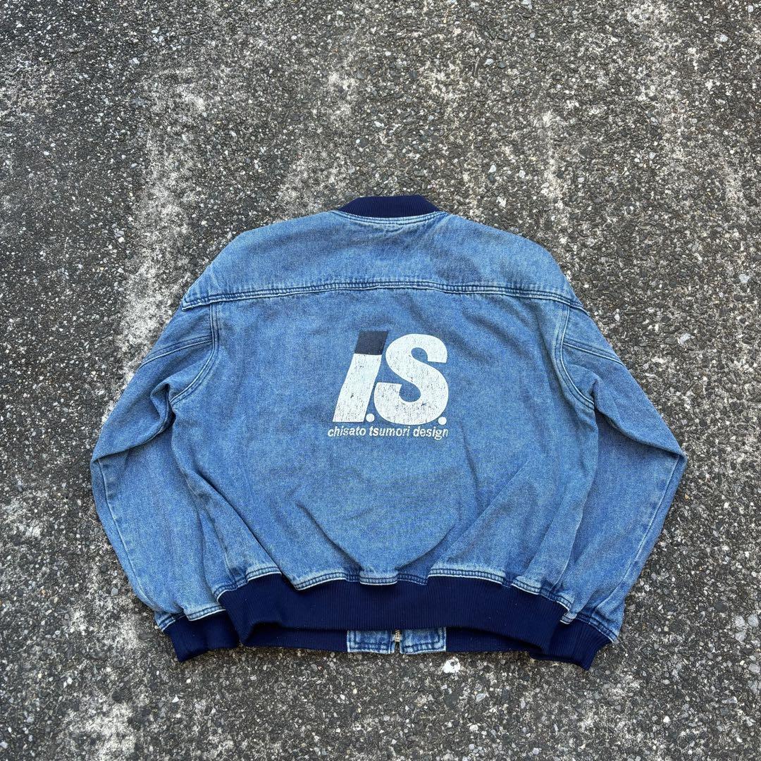 IS イッセイミヤケ　ヴィンテージ　デニムジャケット　80’s 80s I.S. ISSEY MIYAKE Bomber Jacket Denim Men's Rare Vintage
