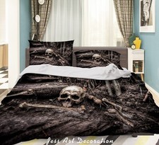 3D Forest Skeleton Quilt Cover Set Duvet Cover Bedding Pillowcases