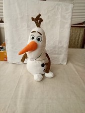 Disney Frozen Olaf Talking Adjustable Plush Stuffed Animal Snowman 14 in tall.