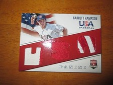 GARRETT HAMPSON 2015 Panini USA Baseball Game Used TRIPLE PATCH #16/35 Rockies
