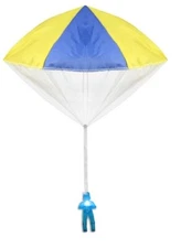 Light Up Tangle Free Toy Parachute Man Skydiver Blue