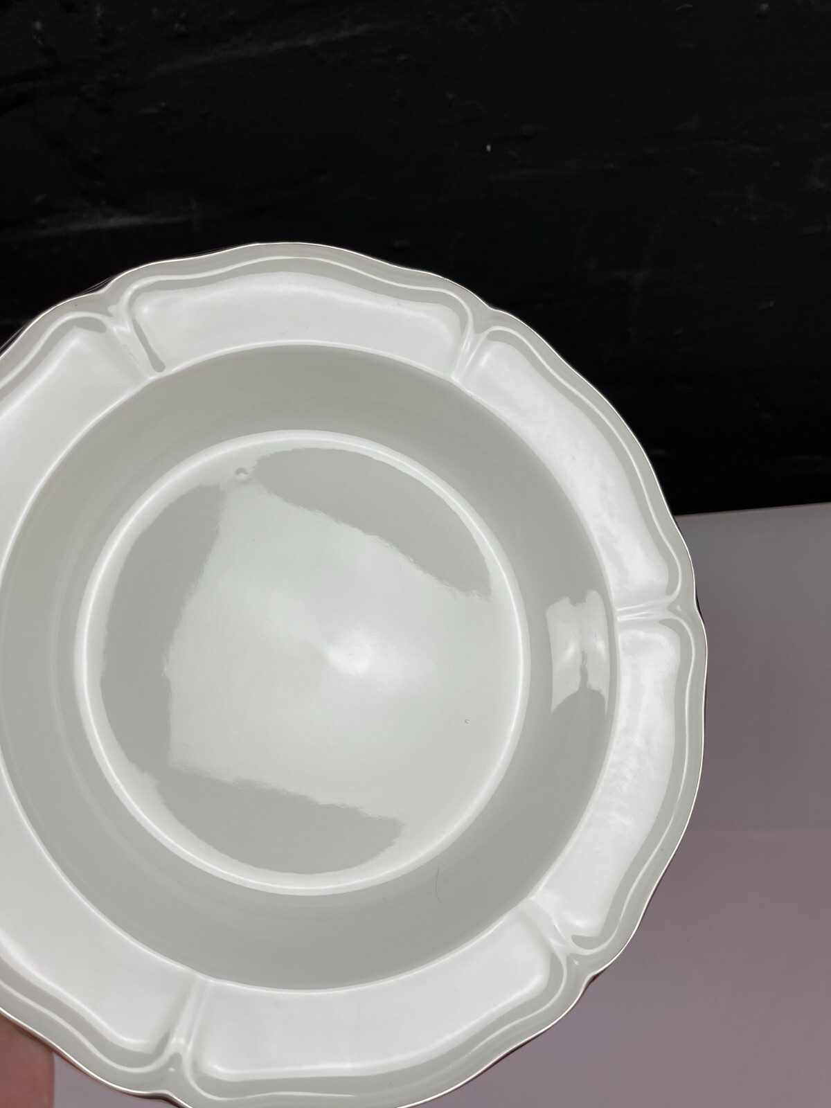 6 x Wedgwood Queens White Rimmed Soup / Pasta Bowls 9" Wide Set eBay