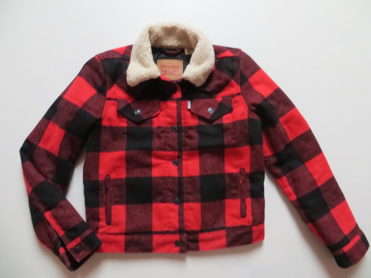 Winterjacke Levis Jacke Rot Kariert Levi's Jeans In1 Jacke