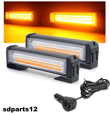 Pack De 2 Feux Clignotants LED Stroboscopiques 10 Modes - Pour Camions, Tracteurs, 12V